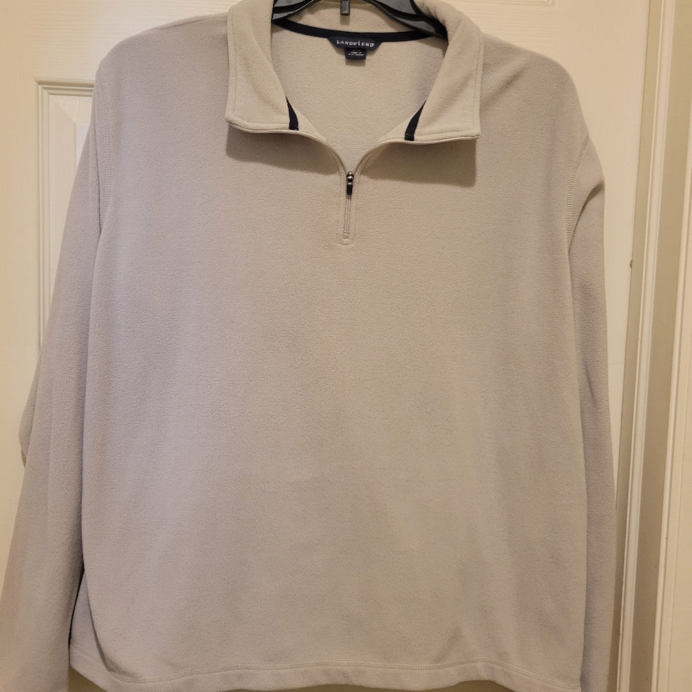 Lands End Men's Fleece Lightweight 1/4 Zip pullover size XL